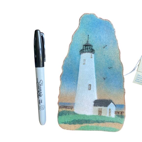 Vintage Bovano of Cheshire - Etsy Bovano Cheshire Lighthouse Nantucket Light MA Enamel Copper USA Wall Hanging